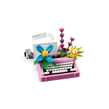 Typewriter with Flowers