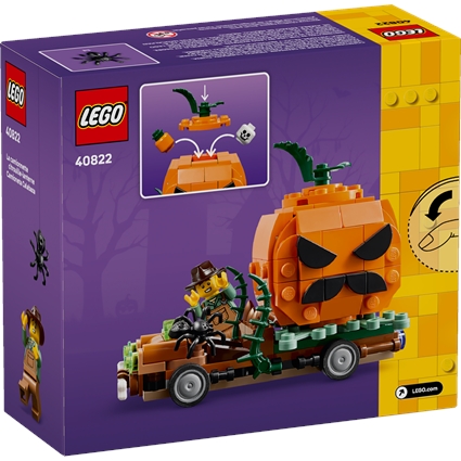 Carrinha Pick-Up com Abóbora de Halloween