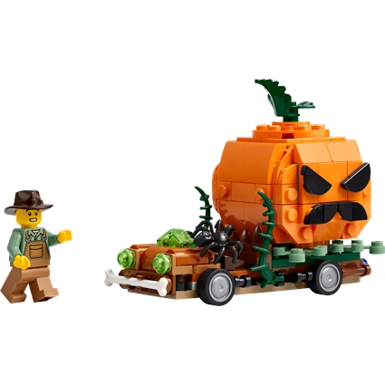 Carrinha Pick-Up com Abóbora de Halloween