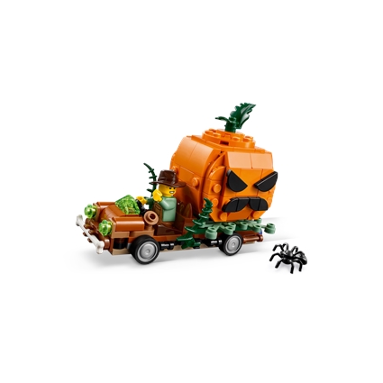 Carrinha Pick-Up com Abóbora de Halloween