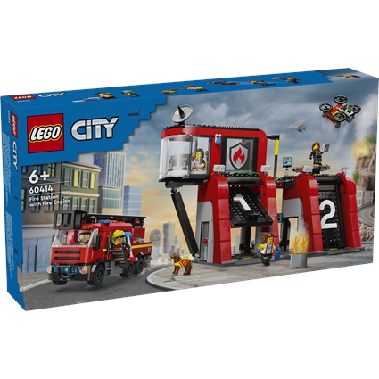 Fire Station with Fire Truck