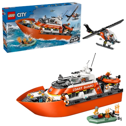 Barco e Helicóptero de Resgate