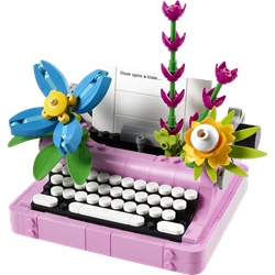 Typewriter with Flowers