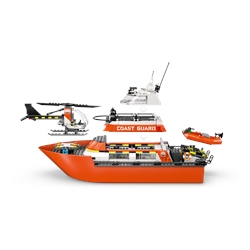 Barco e Helicóptero de Resgate